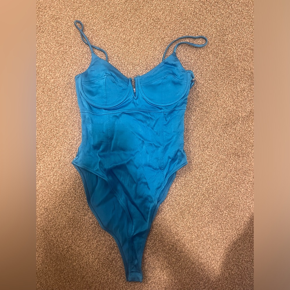 Zara blue corset bodysuit size small